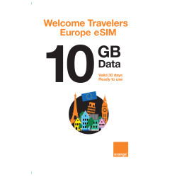 Travelers Weekend eSIM Europe 10GB (Data only) Valid For 30 Days (Coming Soon)